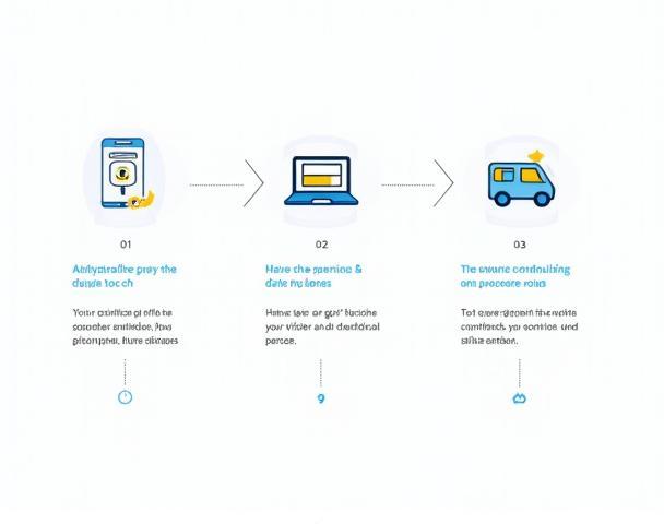 Illustration of steps for buying a vignette